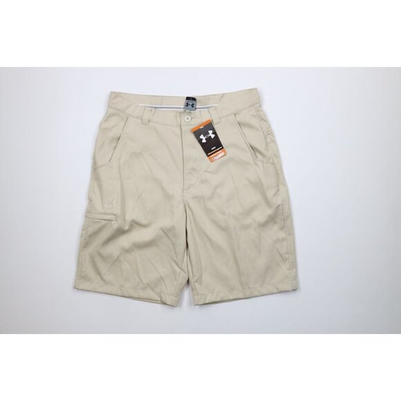 Deadstock Vintage Y2K 2005 Under Armour Mens 34 Herringbone Golf Chino Shorts
